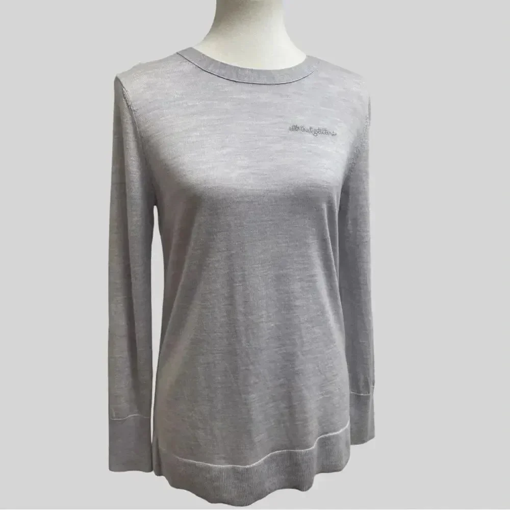 Banana Republic Extra Fine Merino Wool Crewneck Sweater. Womens Small. Blue grey